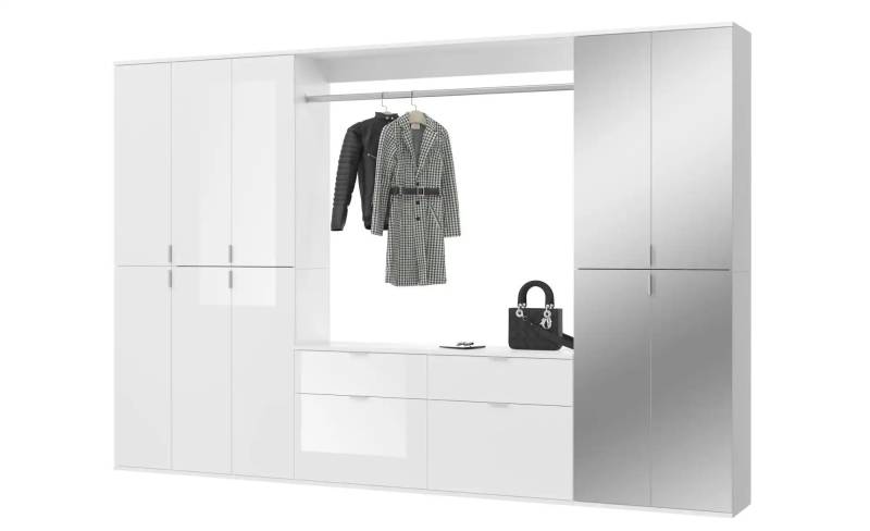 Garderobenkombination  Projekt X ¦ weiß ¦ Maße (cm): B: 273 H: 193 T: 34.0 Garderoben & Kleiderstangen > Garderobensysteme - Höffner