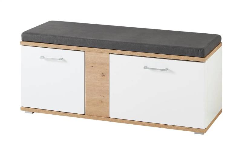 uno Garderobenbank   Nino  ¦ weiß ¦ Maße (cm): B: 120 H: 50 T: 38.0 Bänke > Einzelbänke - Höffner