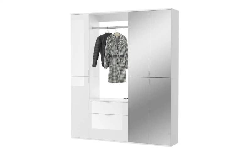 Garderobenkombination  Projekt X ¦ weiß ¦ Maße (cm): B: 152 H: 193 T: 34.0 Garderoben & Kleiderstangen > Garderobensysteme - Höffner