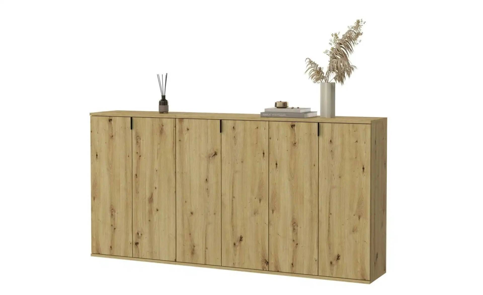 Garderobenkombination   ¦ holzfarben ¦ Maße (cm): B: 183 H: 99 T: 34.0 Garderoben & Kleiderstangen > Garderoben - Möbel Kraft
