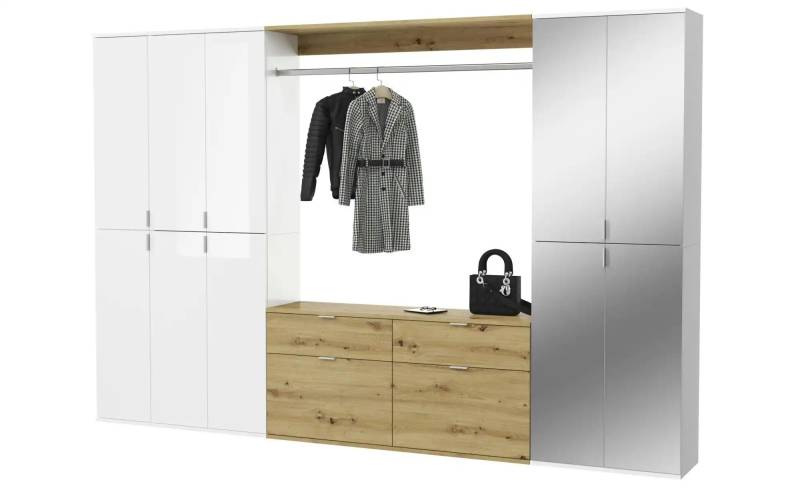 Garderobenkombination   ¦ holzfarben ¦ Maße (cm): B: 273 H: 193 T: 34.0 Garderoben & Kleiderstangen > Garderoben - Möbel Kraft