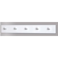 Garderobenleiste EDDY 5 Weiss / Chrom