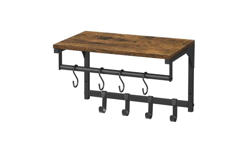 Garderobenleiste   ¦ braun ¦ Holzwerkstoff,Metall ¦ Maße (cm): B: 40 H: 24 Garderoben & Kleiderstangen > Hakenleisten - Möbel Kraft