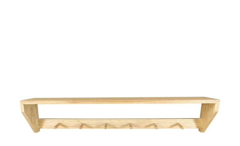 Garderobenleiste   ¦ holzfarben ¦ Massivholz ¦ Maße (cm): B: 100 H: 20 T: 15.0 Garderoben & Kleiderstangen > Hakenleisten - Möbel Kraft