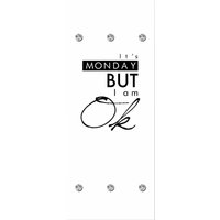 queence Garderobenleiste "It´s Monday but …", mit 6 Haken, 50 x 120 cm von Queence