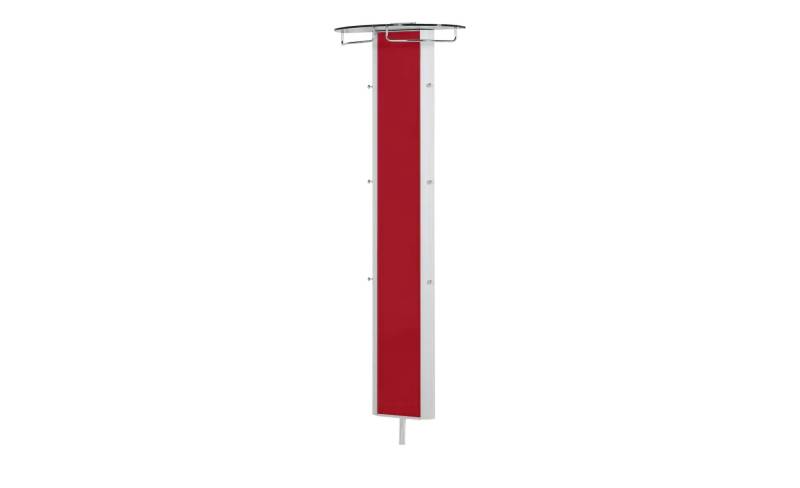 Garderobenpaneel  Juno ¦ rot ¦ Holzwerkstoff,Glas ¦ Maße (cm): B: 63 H: 192 T: 26.0 Garderoben & Kleiderstangen > Wandgarderoben - Höffner