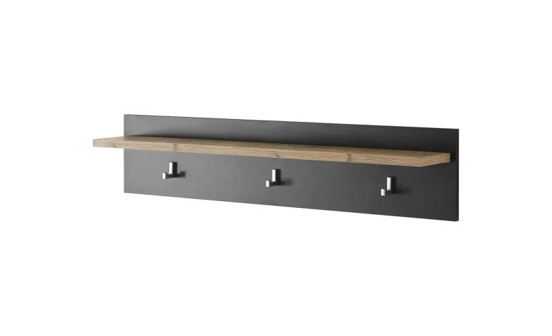 Garderobenpaneel   ¦ grau ¦ Holzwerkstoff ¦ Maße (cm): B: 107 H: 23 T: 18.0 Garderoben & Kleiderstangen > Wandgarderoben - Möbel Kraft