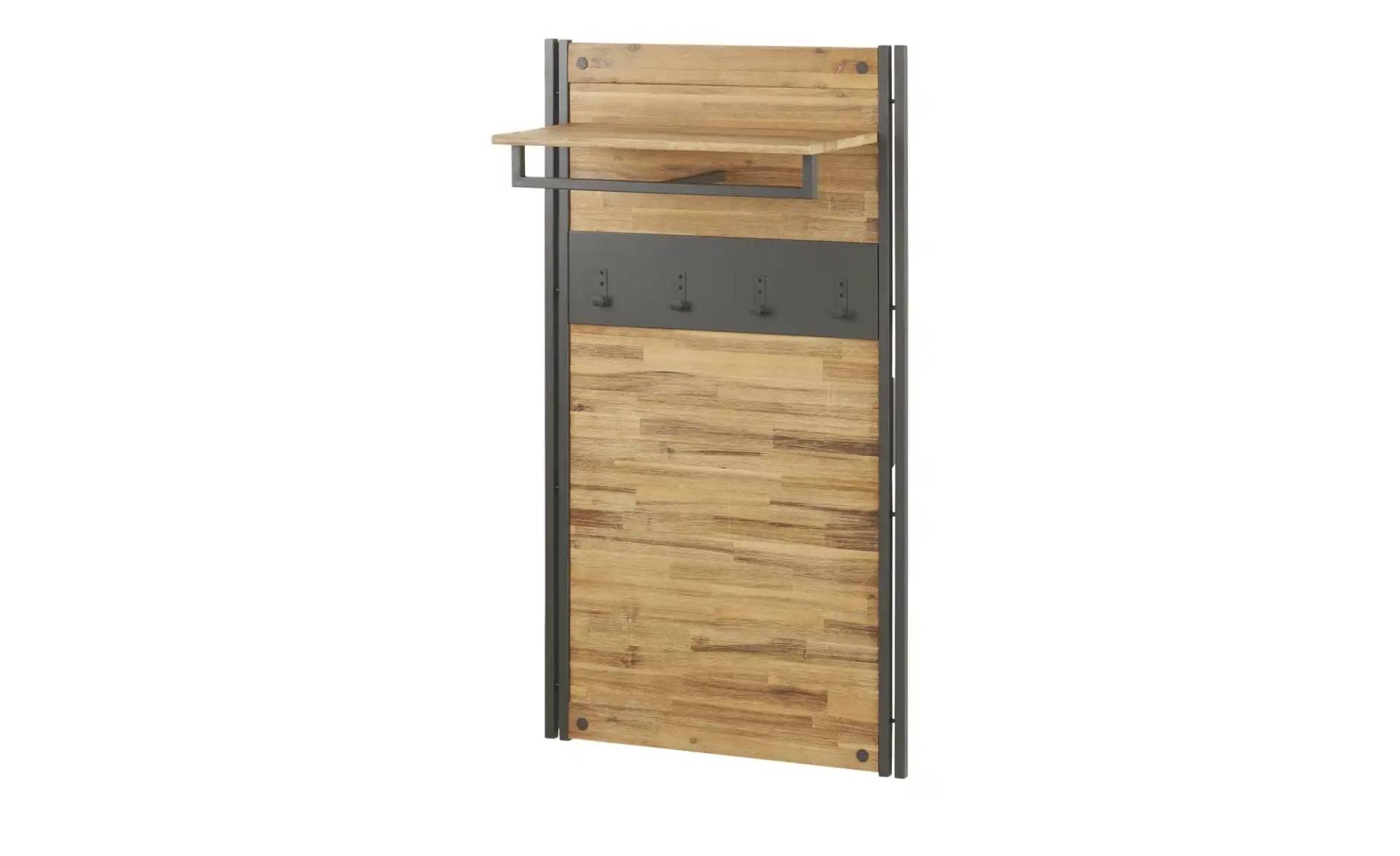 Garderobenpaneel   ¦ holzfarben ¦ Massivholz,Metall ¦ Maße (cm): B: 72 H: 130 T: 32.0 Garderoben & Kleiderstangen > Wandgarderoben - Möbel Kraft