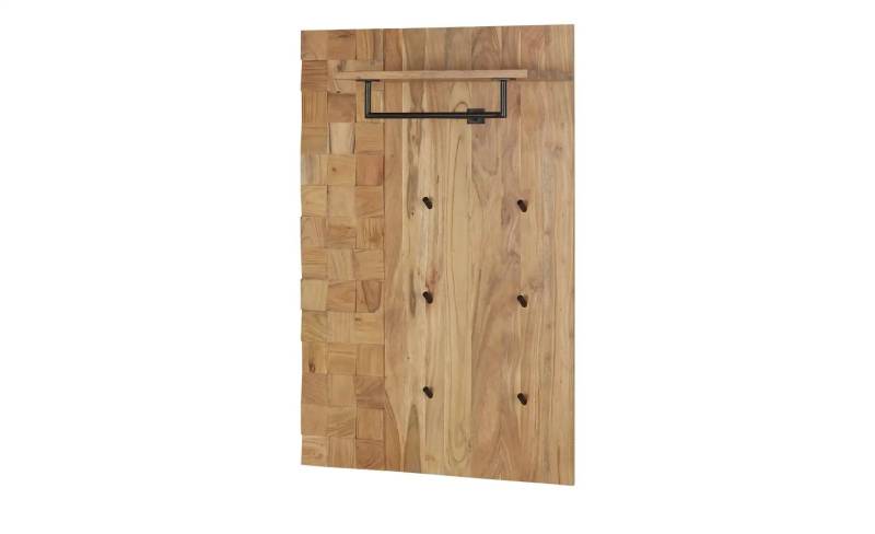 Garderobenpaneel   ¦ holzfarben ¦ Massivholz ¦ Maße (cm): B: 80 H: 119 T: 30.0 Garderoben & Kleiderstangen > Wandgarderoben - Möbel Kraft