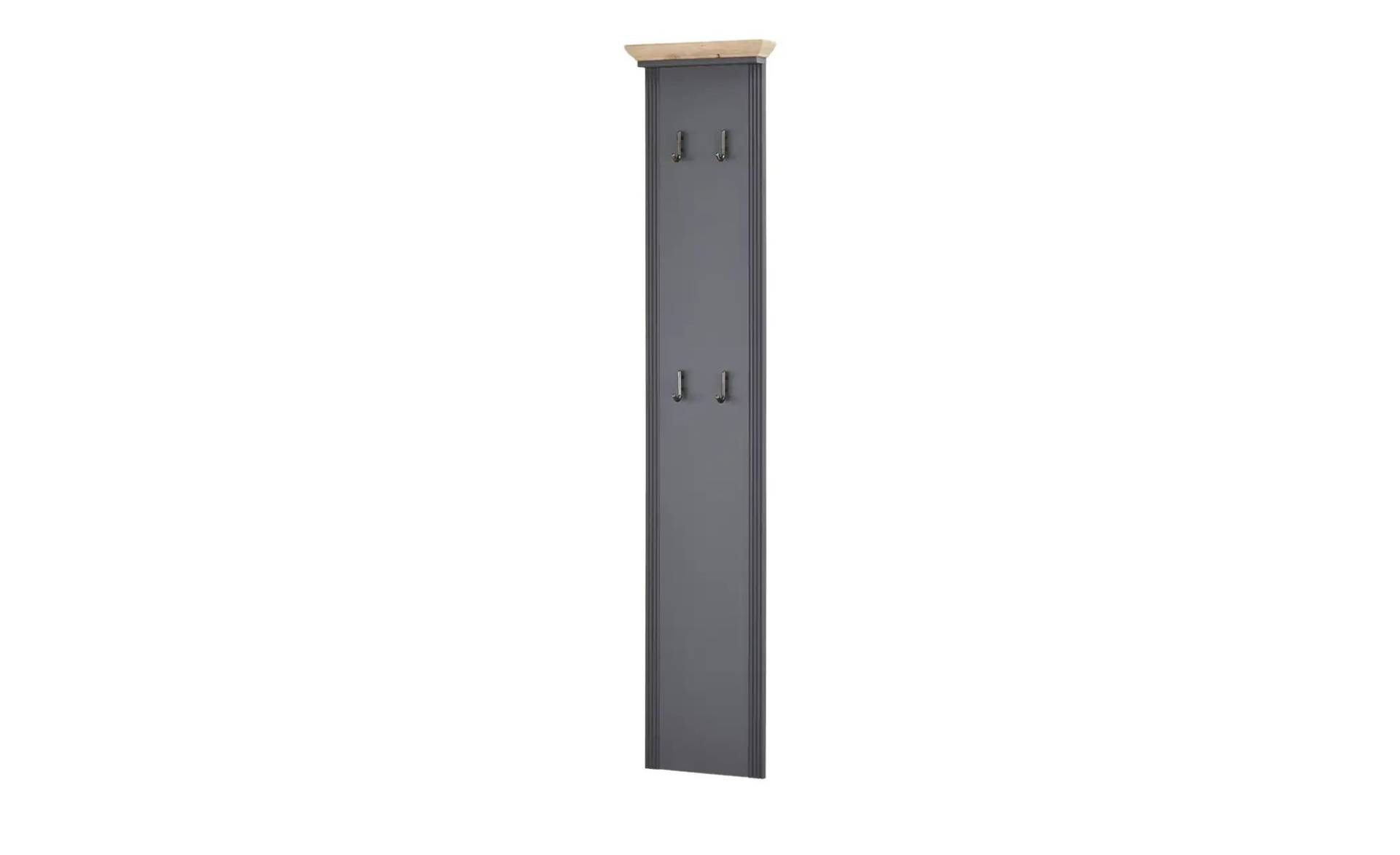 Garderobenpaneel mit 4 Haken   ¦ grau ¦ Holzwerkstoff foliert ¦ Maße (cm): B: 41 H: 195 T: 9.0 Garderoben & Kleiderstangen > Hakenleisten - Möbel Kraft