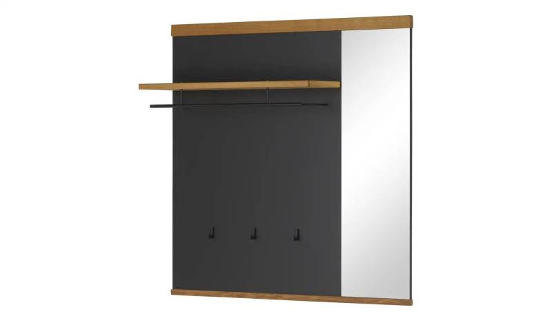 Garderobenpaneel   ¦ schwarz ¦ Holzwerkstoff,Glas,Massivholz ¦ Maße (cm): B: 110 H: 111 T: 30.0 Garderoben & Kleiderstangen > Wandgarderoben - Möbel Kraft