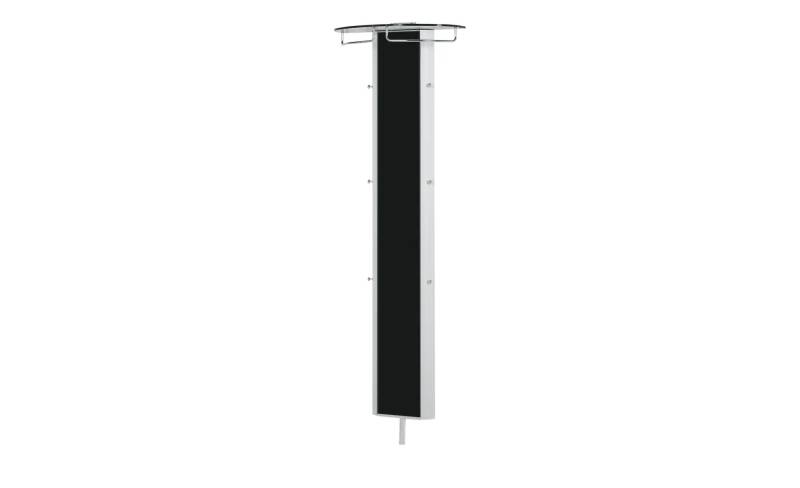 Garderobenpaneel   ¦ schwarz ¦ Holzwerkstoff,Glas ¦ Maße (cm): B: 63 H: 192 T: 26.0 Garderoben & Kleiderstangen > Wandgarderoben - Möbel Kraft