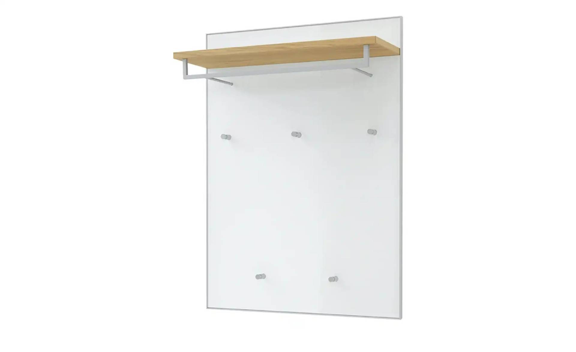 Garderobenpaneel   ¦ weiß ¦ Holzwerkstoff,Glas ¦ Maße (cm): B: 80 H: 109 T: 27.0 Garderoben & Kleiderstangen > Wandgarderoben - Möbel Kraft