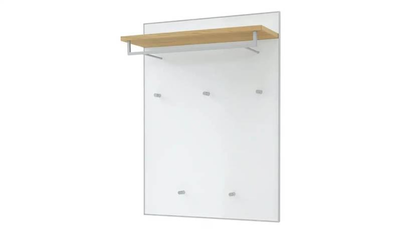 Garderobenpaneel   ¦ weiß ¦ Holzwerkstoff,Glas ¦ Maße (cm): B: 80 H: 109 T: 27.0 Garderoben & Kleiderstangen > Wandgarderoben - Möbel Kraft