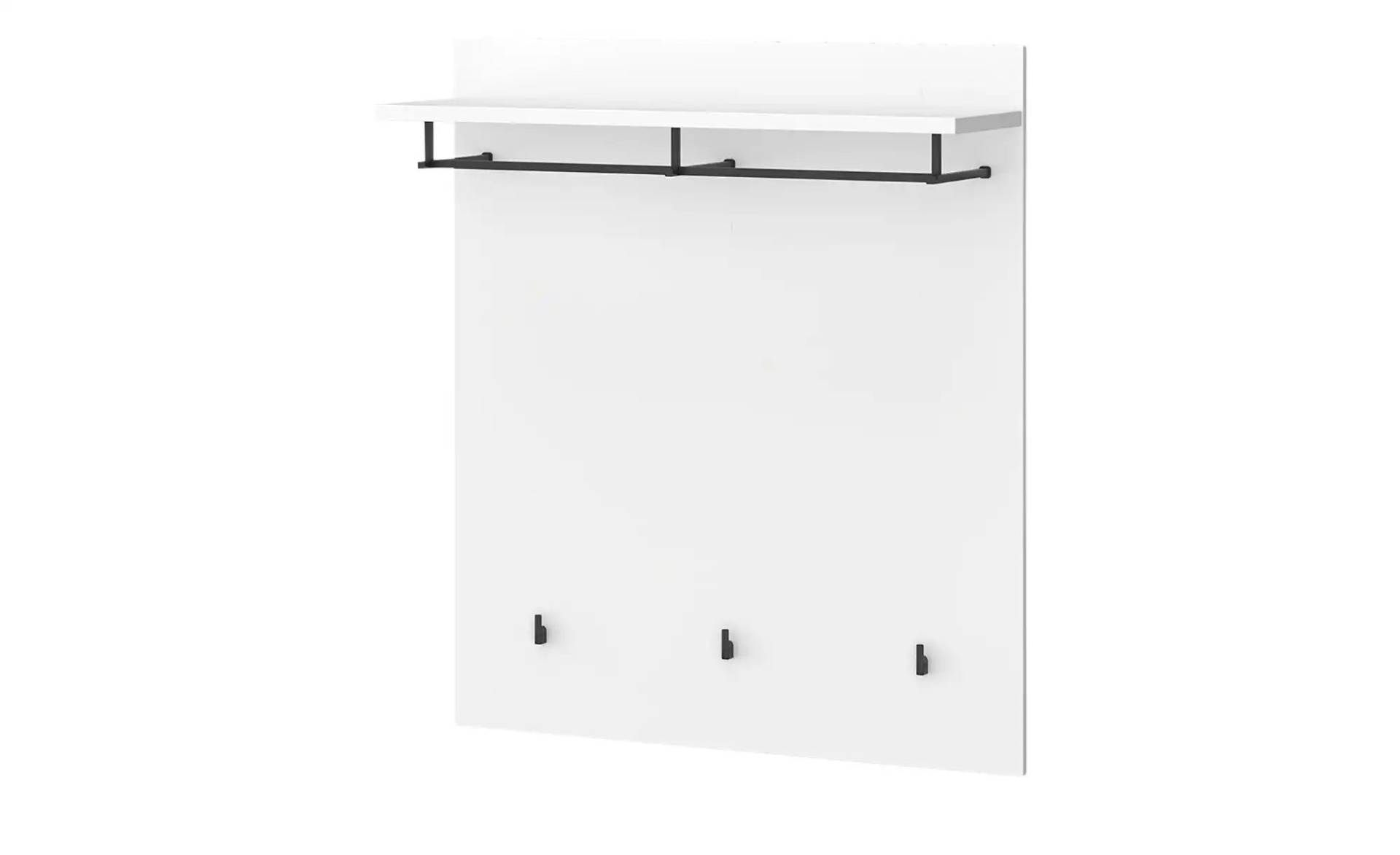 Garderobenpaneel   ¦ weiß ¦ Holzwerkstoff,Metall,Kunststoff ¦ Maße (cm): B: 86 H: 101 T: 30.0 Garderoben & Kleiderstangen > Wandgarderoben - Möbel Kraft