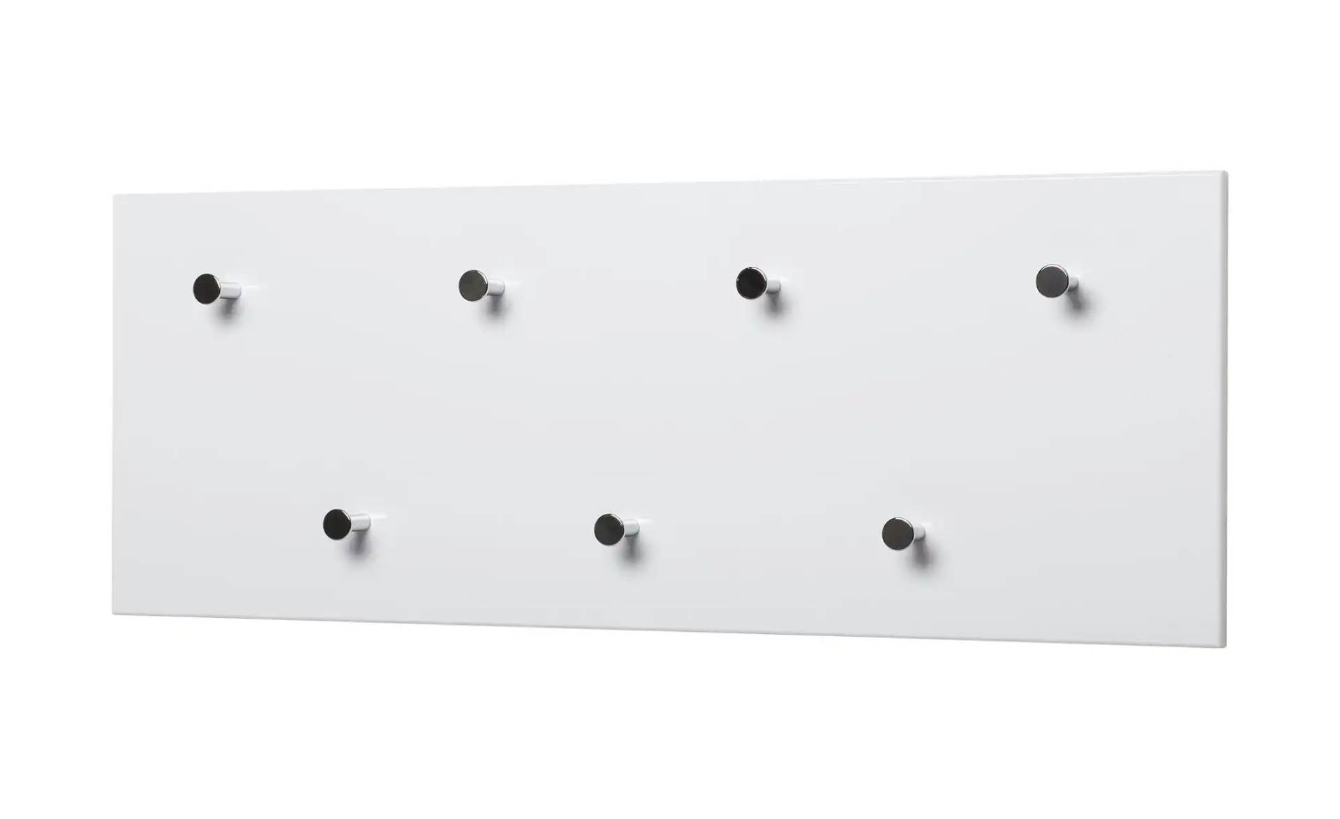 Garderobenpaneel   ¦ weiß ¦ MDF-Platte ¦ Maße (cm): B: 80 H: 30 T: 5.5 Garderoben & Kleiderstangen > Hakenleisten - Möbel Kraft