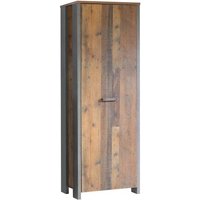 Garderobenschrank CLIF von Forte Old Wood Vintage / Betonoptik Dunkelgrau i