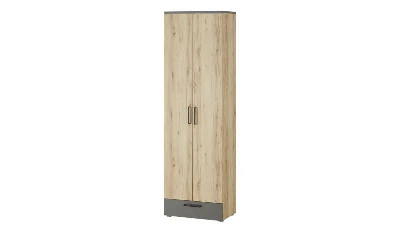 Garderobenschrank   ¦ holzfarben ¦ Maße (cm): B: 60 H: 200 T: 38.0 Garderoben & Kleiderstangen > Garderobenschränke - Möbel Kraft