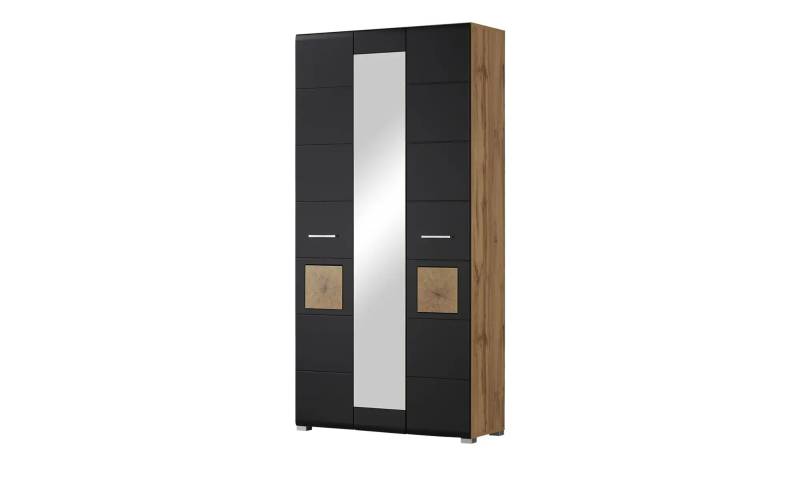 Garderobenschrank   ¦ schwarz ¦ Maße (cm): B: 99 H: 203 T: 40.0 Garderoben & Kleiderstangen > Garderobenschränke - Möbel Kraft