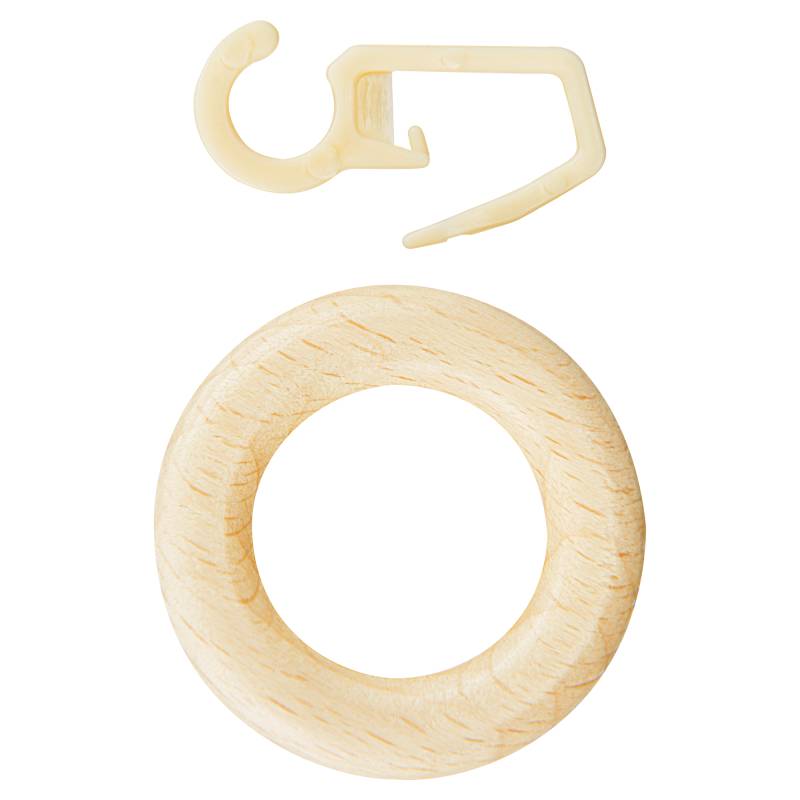 Gardinia Ringe mit Haken Kiefernholz Ø 21 mm 10 Stück