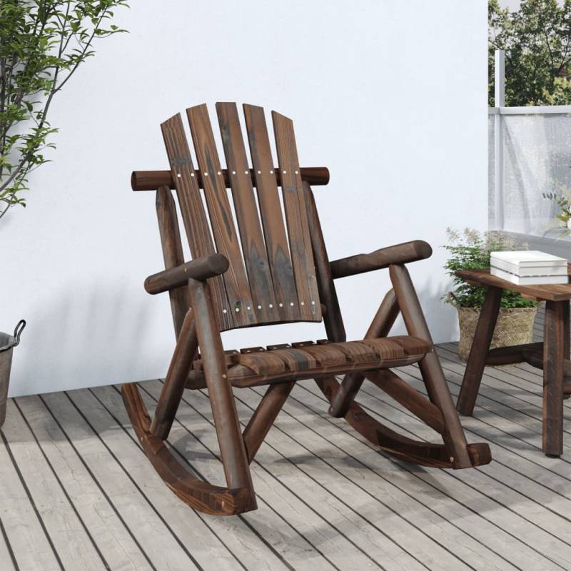 Garten-Schaukelstuhl 69x96x101 cm Massivholz Fichte Natur 1 2-Sitzer