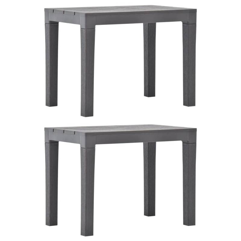 Gartenbänke 2 Stk. Moccafarben Kunststoff Mokka 2 1