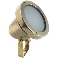 Gartenstrahler Boden Echt-Messing Glas 10 cm hoch IP64 GU10 von Andromeda
