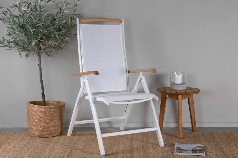 Gartenstuhl 2er-Set Panama ca. 60x110x75 cm Weiß