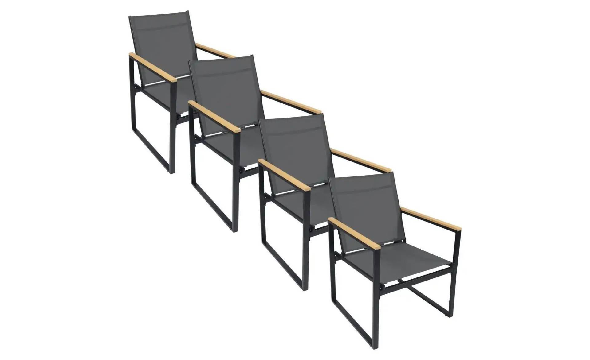 Gartenstuhl 2er-Set   ¦ schwarz ¦ Maße (cm): B: 54 H: 83 Garten > Gartenmöbel > Gartenstühle - Möbel Kraft