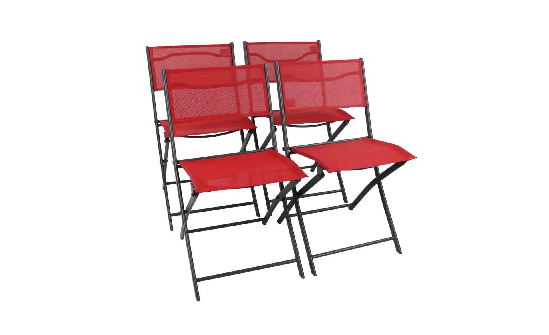 Gartenstuhl 4er-Set   ¦ rot ¦ Maße (cm): B: 45 H: 79 Garten > Gartenmöbel > Gartenstühle - Möbel Kraft