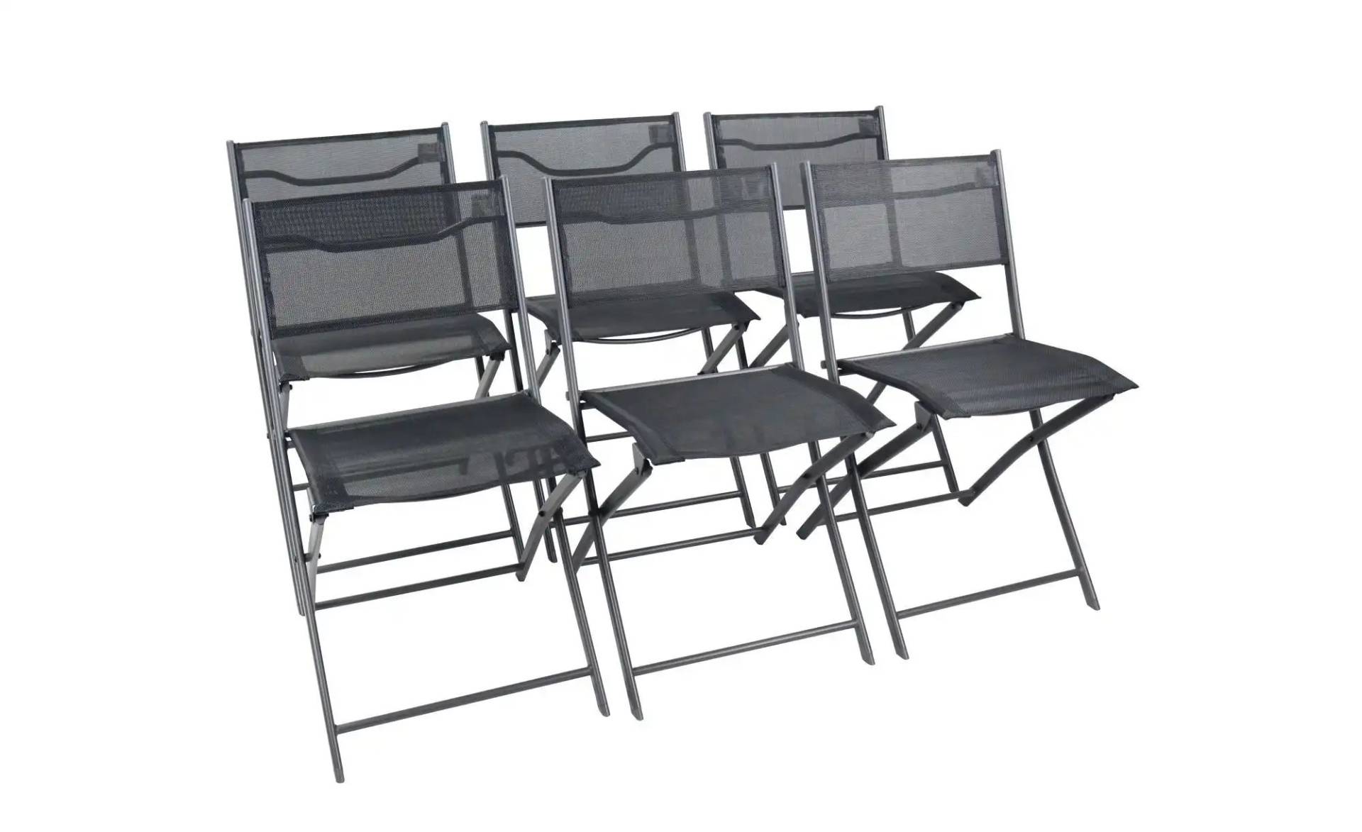 Gartenstuhl 6er-Set   ¦ schwarz ¦ Maße (cm): B: 45 H: 79 Garten > Gartenmöbel > Gartenstühle - Möbel Kraft