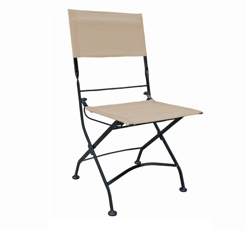 Gartenstuhl-Set Triest 2er-Set Schwarz/Beige