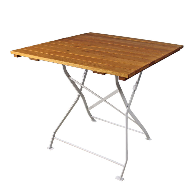 Gartentisch 80x80 cm Bodensee weiß klappbar