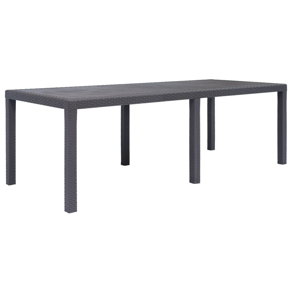 Gartentisch Braun 220x90x72 cm Kunststoff Rattan-Optik Weiß 79 x 79 x 72 cm 1