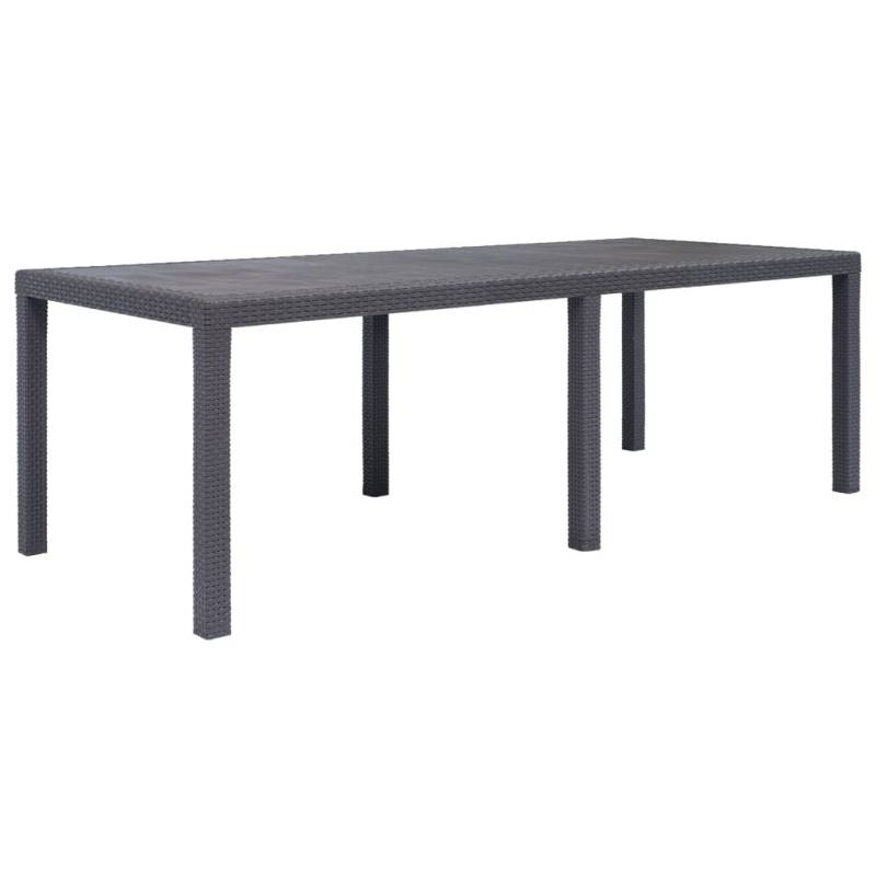 Gartentisch Braun 220x90x72 cm Kunststoff Rattan-Optik Weiß 79 x 79 x 72 cm 1