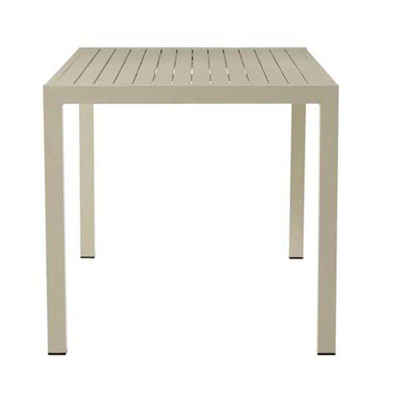 Gartentisch aus robustem Stahl in grau/beige