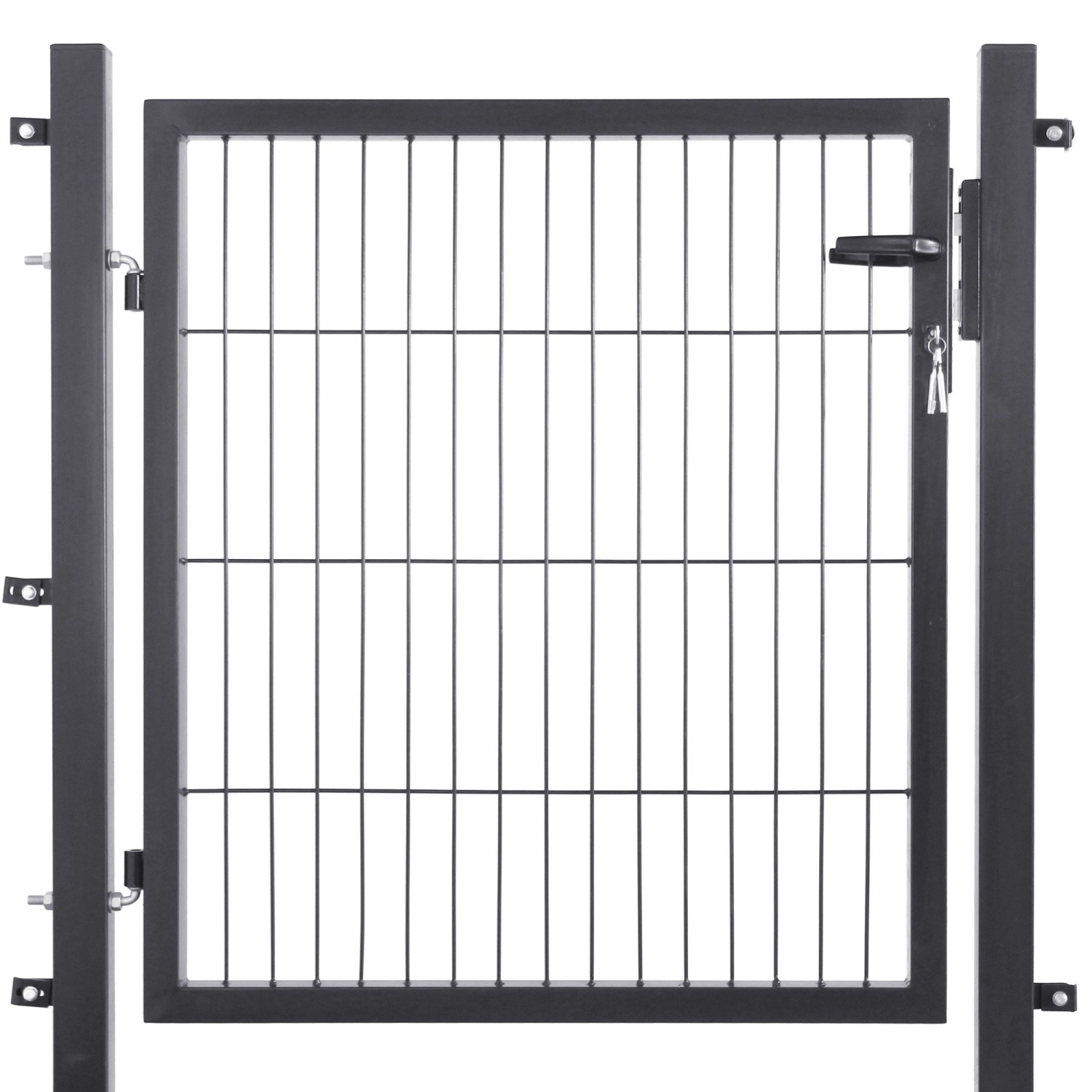 Gartentor Basic für Doppelstabmattenzaun Anthrazit 100 cm x 100 cm