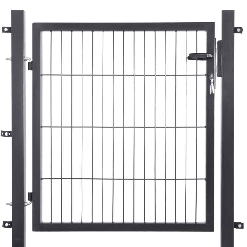 Gartentor Basic für Doppelstabmattenzaun Anthrazit 100 cm x 140 cm
