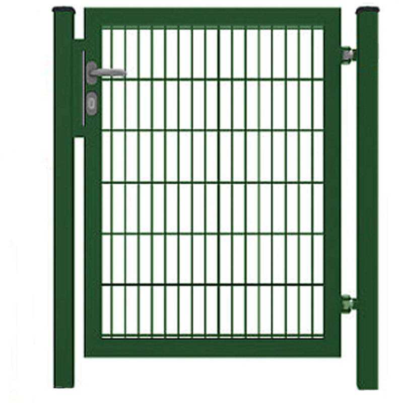 Gartentor Basic für Doppelstabmattenzaun Moosgrün 120 cm x 80 cm