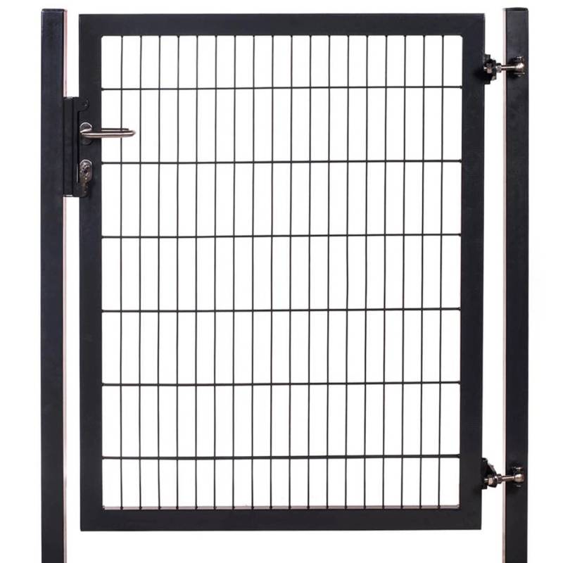 Gartentor Industrietor für Doppelstabzaun 6/5/6 mm Anthrazit 120 cm x 200 cm