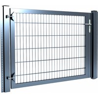 Gartentor "Universal" Breite 1500 mm Füllung 868 800 mm RAL 7016 Anthrazitgrau 1450 mm Zum Einbetonieren