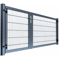 Gartentor "Universal" Breite 3000 mm Füllung 868 800 mm RAL 7016 Anthrazitgrau 1000/2000 mm Zum Einbetonieren