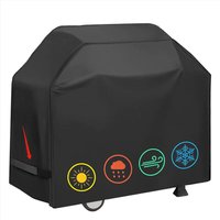 Gasgrill-Abdeckung – wasserdicht, regenfest, reißfest, staubdicht, mit selbstklebenden Bändern und Aufbewahrungstasche (150 x 100 x 125 cm)