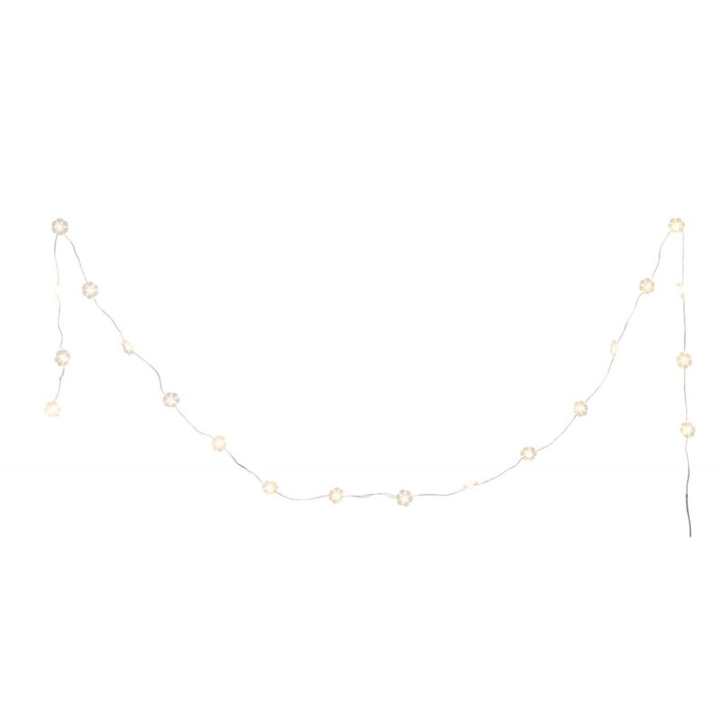 Gehlmann - LED-Lichterkette - Schneeflocken - 20 LED - 200 cm - klar/silber