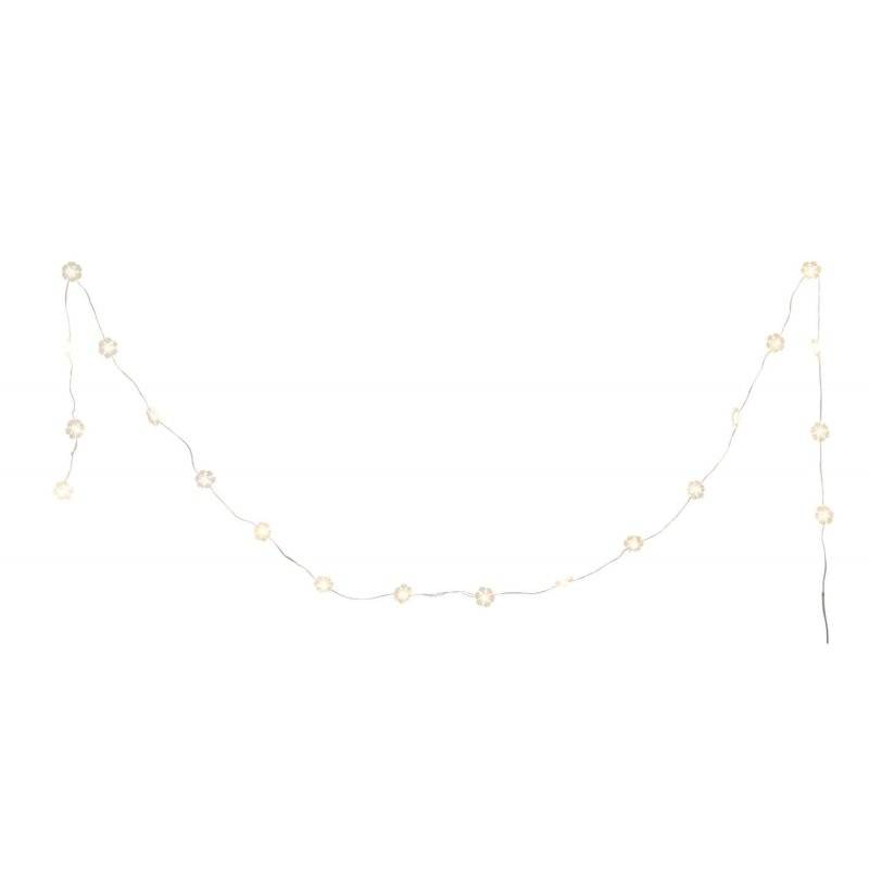 Gehlmann - LED-Lichterkette - Schneeflocken - 20 LED - 200 cm - klar/silber