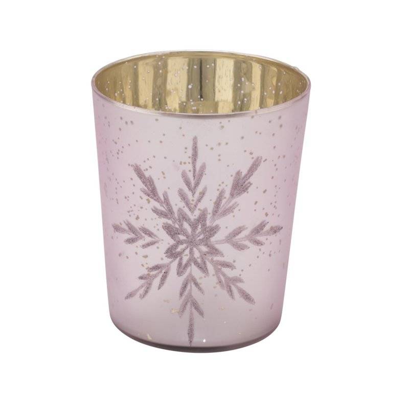 Gehlmann - Windlicht - Schneeflocke - 8 cm - Rosa
