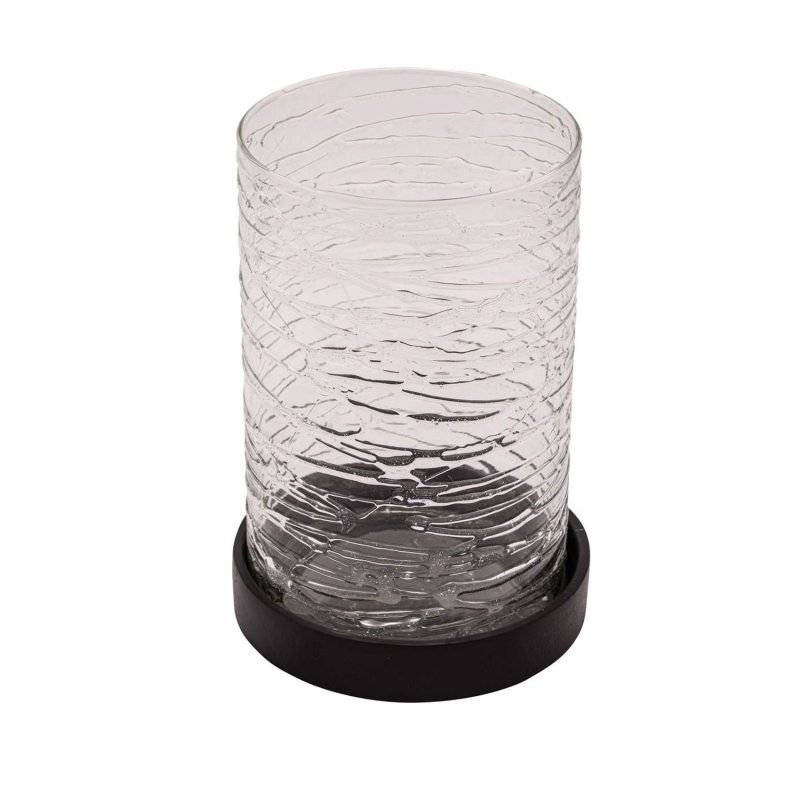 Gehlmann - Windlicht auf Aluplatte - Glas - 9 cm