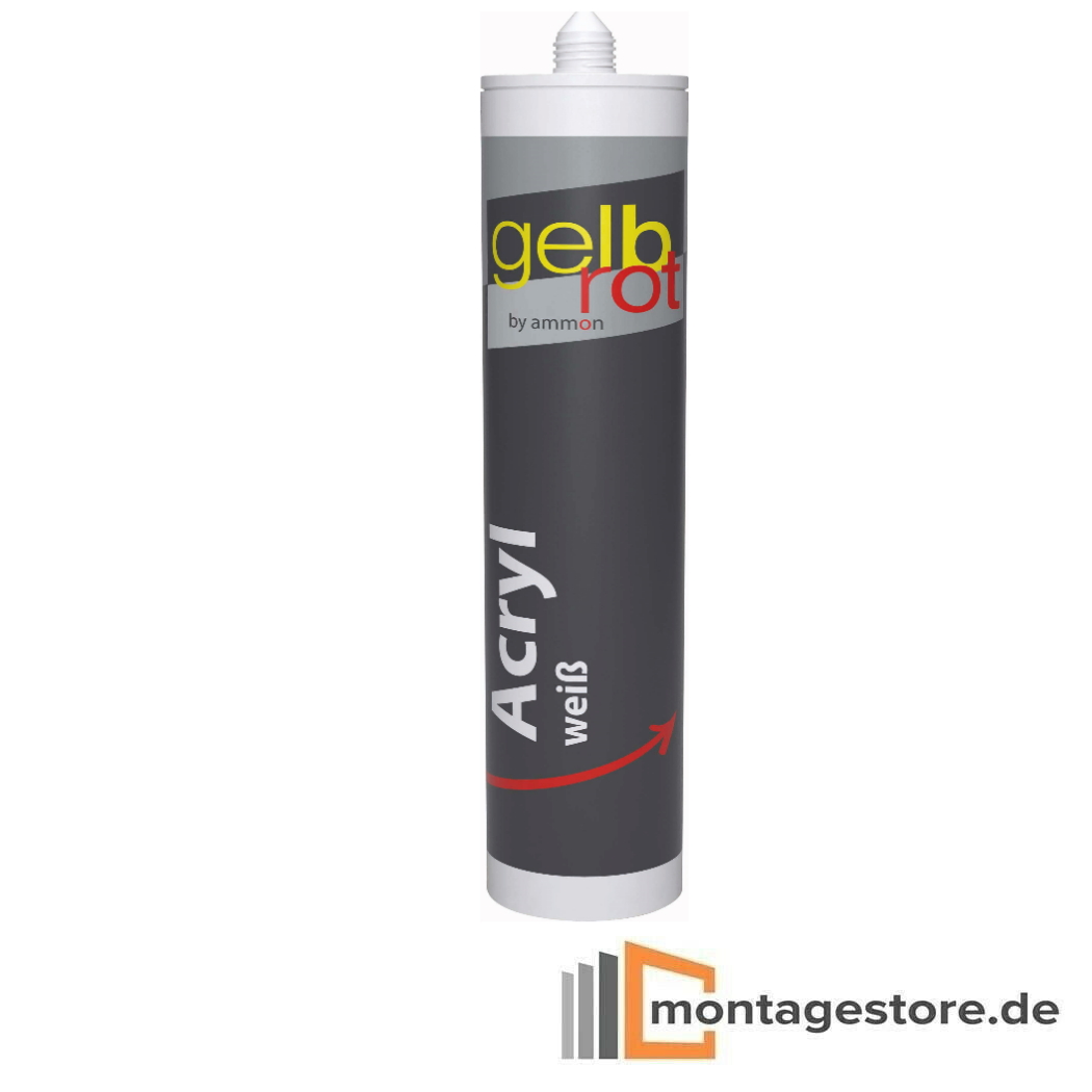 GelbRot Maleracryl Acryl Dichtstoff Dichtmasse Anschluss Fugendichtstoff weiß 310 ml von Montagestore