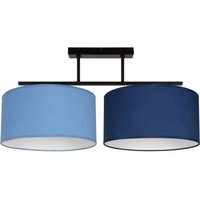 Gemütliche Deckenlampe Stoff Blau E27 L:70 cm blendarm von Belis