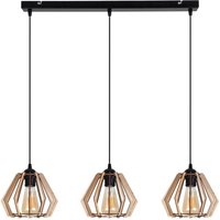 Gemütliche Hängelampe Schwarz Natur Holz E27 70 cm lang Gemütliche Hängelampe Schwarz Natur Holz E27 70 cm lang von Belis